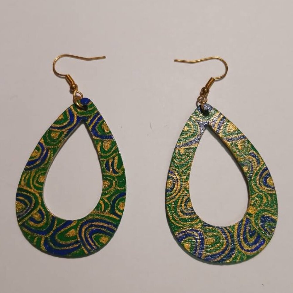 Afrocentric Earrings / Wooden Earrings / Handmade Earrings / African Roots